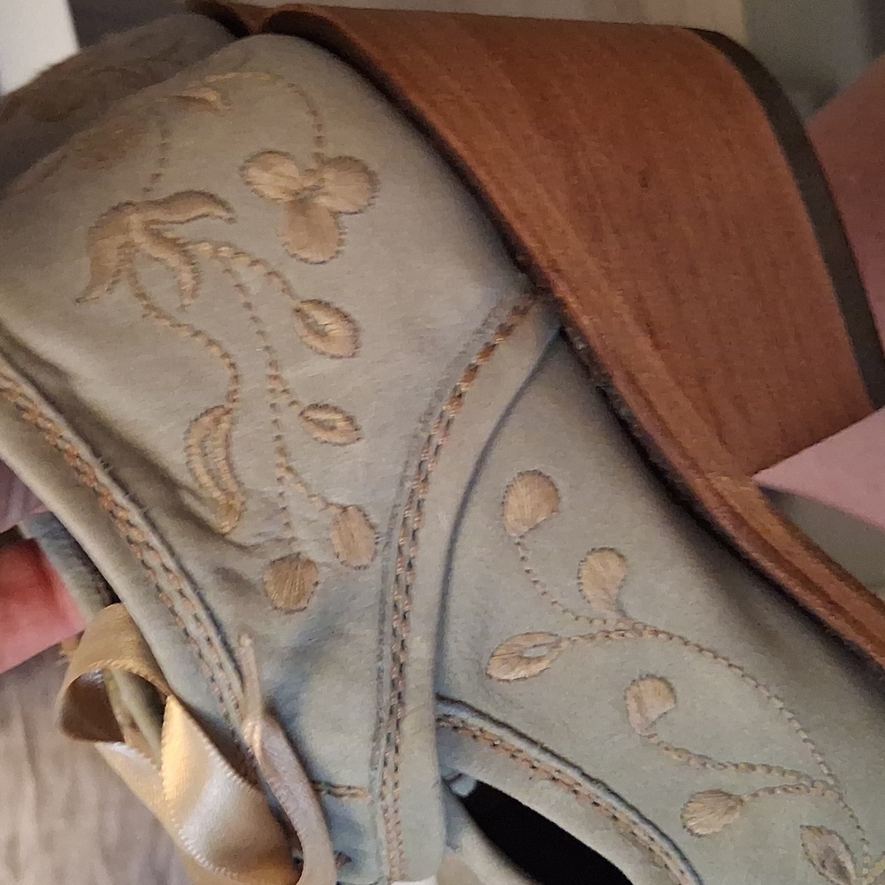 Liberty Black, Gray Blue Leather Boots 7 Boho Festival - Picture 6 of 8